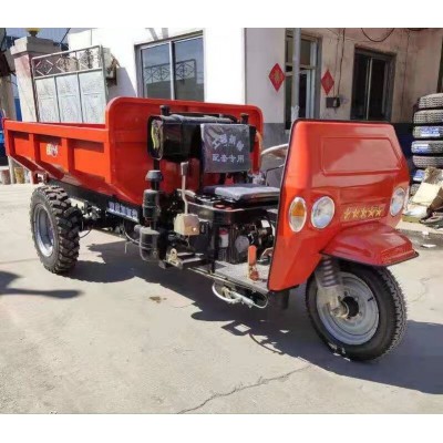 工程柴油三輪車 載重2噸混凝土三馬車 養殖場專用翻斗車