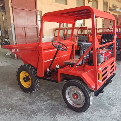 廠家批發(fā)柴油四輪蹦蹦車 前輪驅(qū)動翻斗 18馬力工程液壓翻斗車