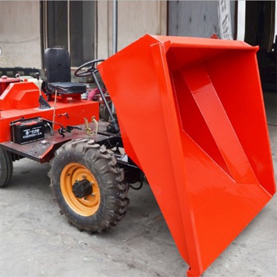 多規(guī)格小型柴油電啟動四輪蹦蹦車 液壓工地施工用前卸式翻斗車