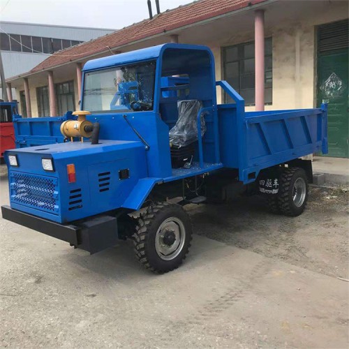 鑫明供應柴油單缸四驅車 礦用雙液壓頂自卸拖拉機 載重3T