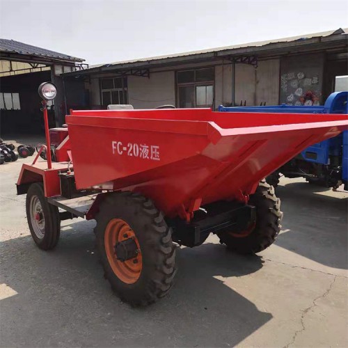 鑫明生產載重1噸柴油翻斗車 柴油四輪翻斗車 山東廠家直銷