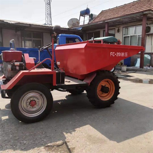 陜西榆林 地運(yùn)料四輪前翻斗車 載重1.8噸的前卸式翻斗車