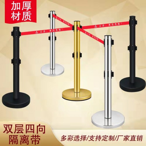 5米線(xiàn)欄桿座伸縮帶圍欄 酒店不銹鋼警戒 隔離線(xiàn) 排隊(duì)護(hù)欄柱