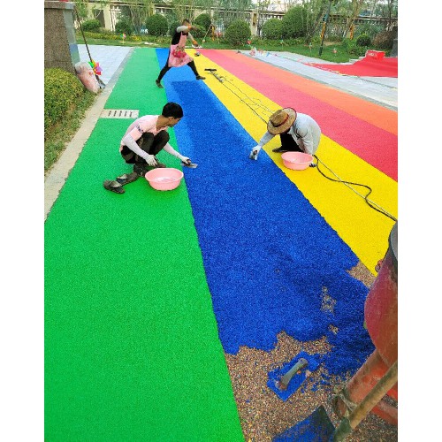 小區公園籃球場塑膠場地 EPDM健身步道、跑道材料施工一體化