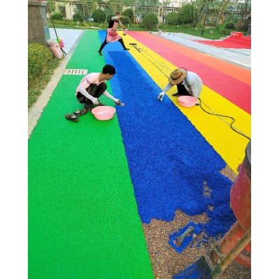 小區公園籃球場塑膠場地 EPDM健身步道、跑道材料施工一體化