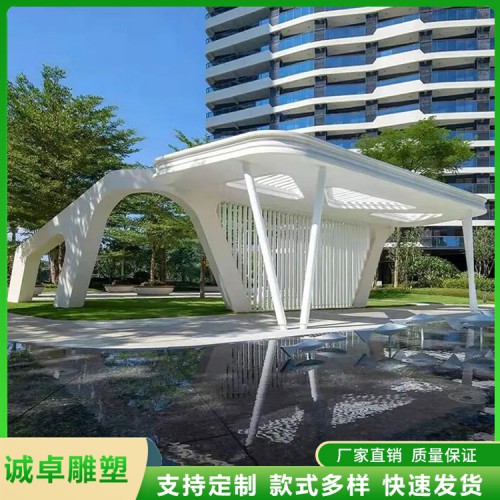 不銹鋼廊架雕塑 金屬鋼結構景觀廊架景亭 戶外長廊