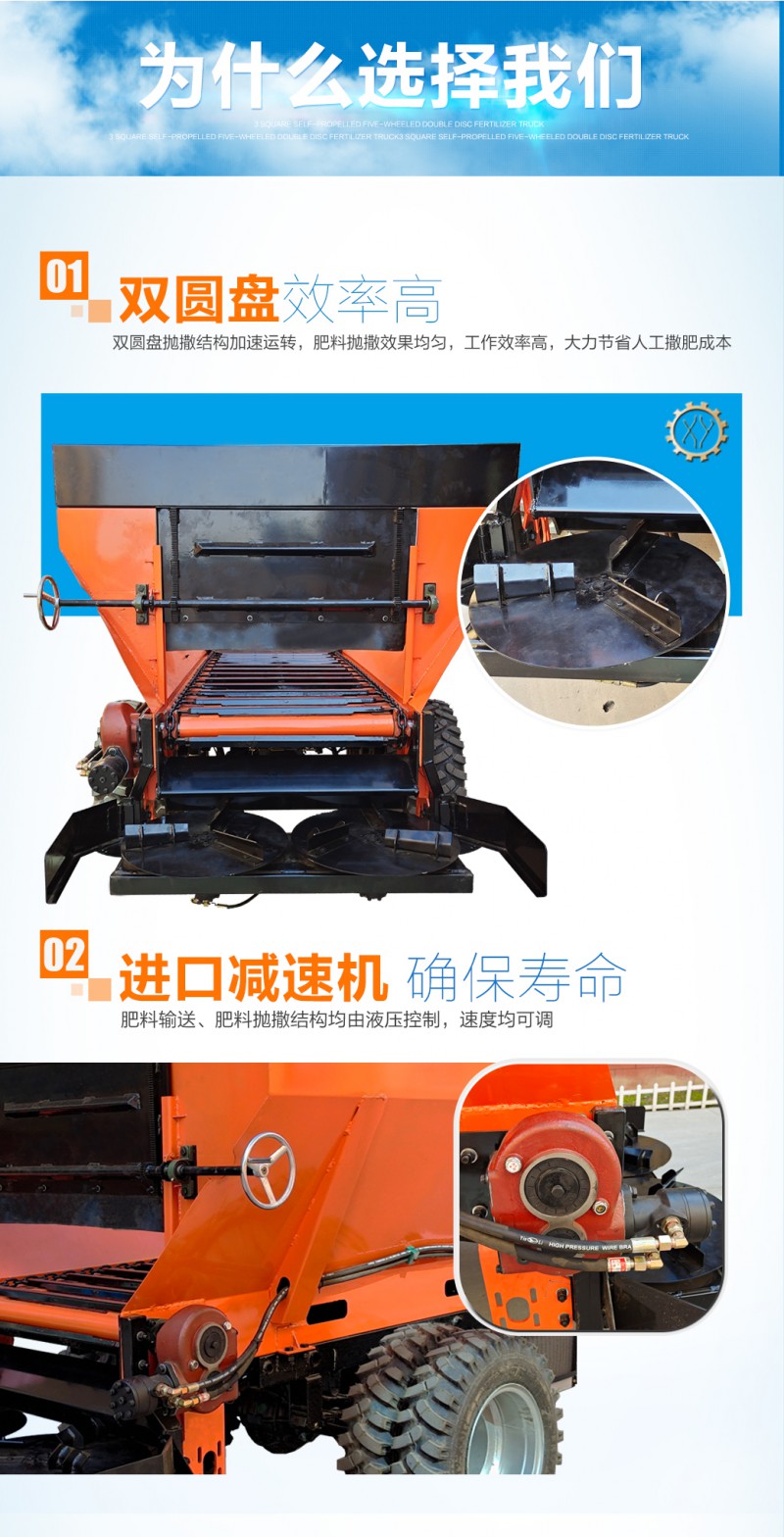 3方五輪自走式雙圓盤撒肥車3