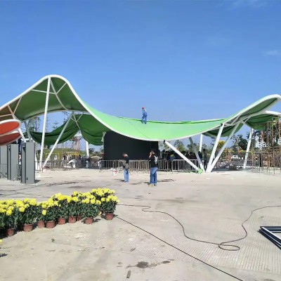 大型戶(hù)外膜結(jié)構(gòu)觀景棚 小區(qū)廣場(chǎng)景觀棚 通道遮陽(yáng)倉(cāng)儲(chǔ)雨棚